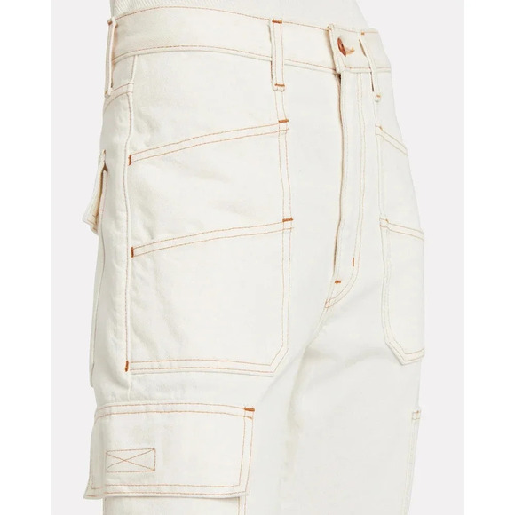 SLVRLAKE Savior High-Rise Cargo Jeans Natural White Size 26 - Picture 5 of 10